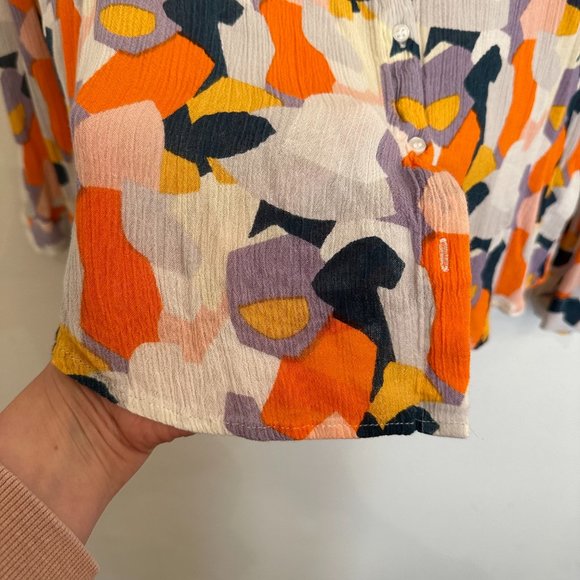 Compañia Fantastica shirred multicolor button up shirt - Picture 4 of 6